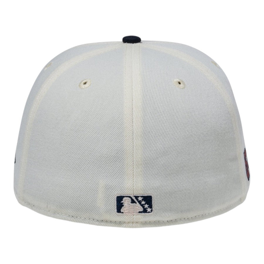 ニューエラ キャップ 帽子 NEW ERA CAP 59FIFTY MiLB マイナーリーグ バッファロー・バイソンズ クロームホワイト ネイビーバイザー 15221389 リア