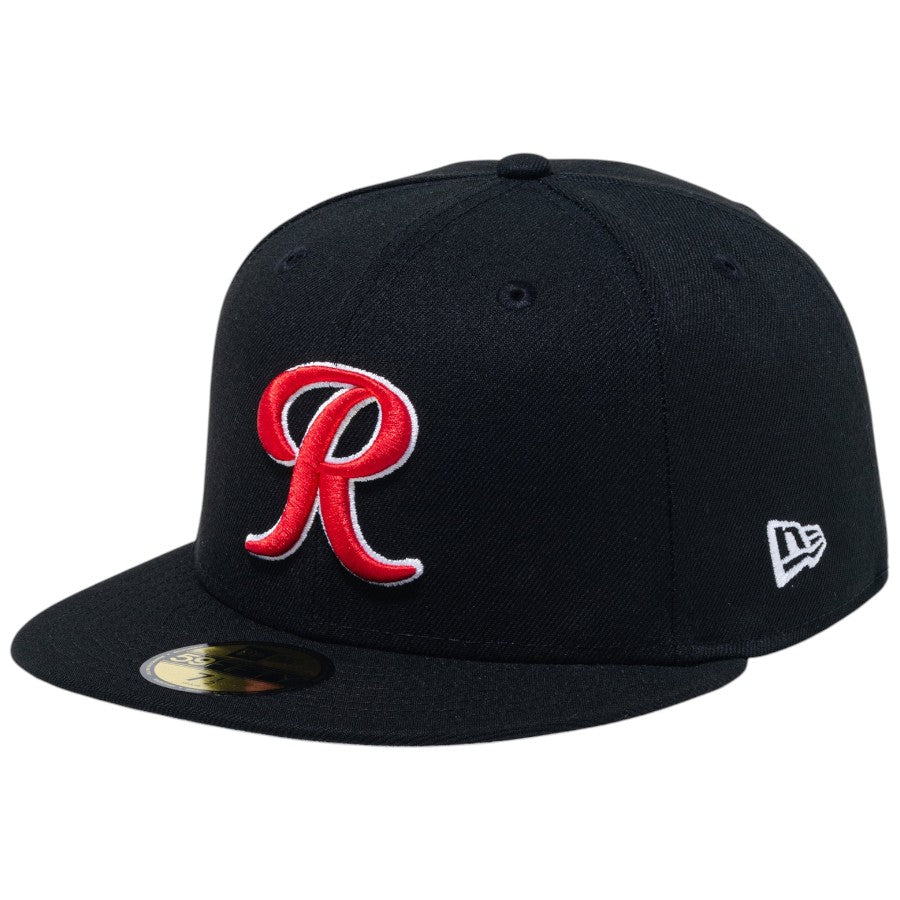 ニューエラ キャップ 帽子 NEW ERA CAP 59FIFTY MiLB マイナーリーグ タコマ レイニアーズ ブラック 15221323 右斜め前