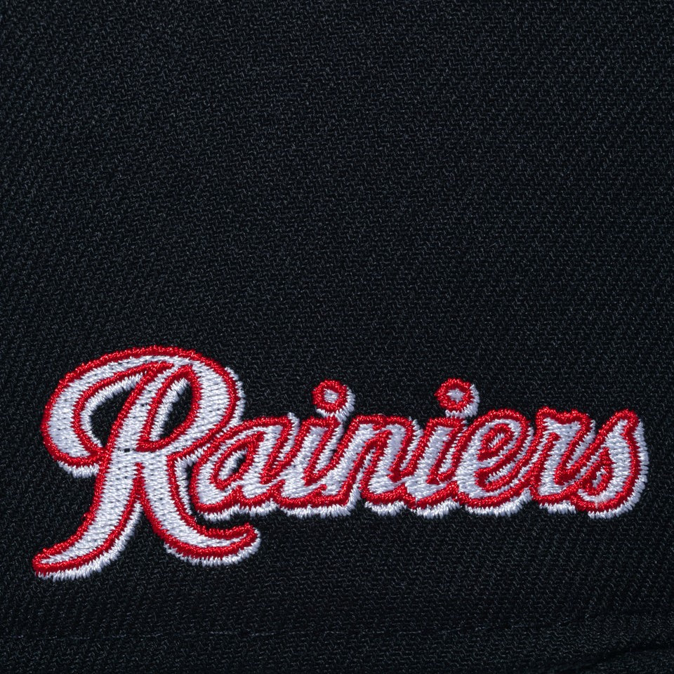 ニューエラ キャップ 帽子 NEW ERA CAP 59FIFTY MiLB マイナーリーグ タコマ レイニアーズ ブラック 15221323 右サイド