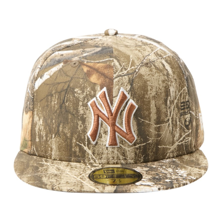 ニューエラ キャップ 帽子 NEW ERA CAP 59FIFTY MLB Real Tree Camo リアルツリー カモ ニューヨーク ヤンキース リアルツリーカモ 15137353 正面