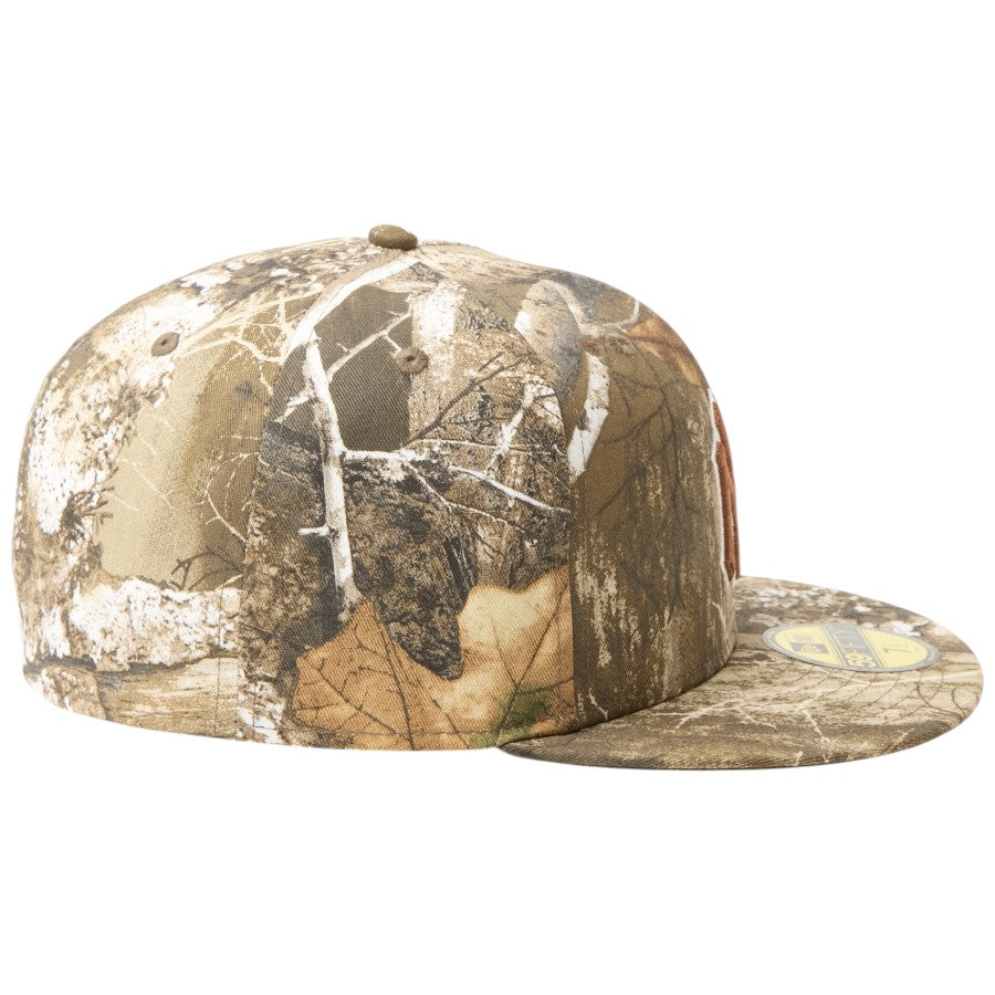 ニューエラ キャップ 帽子 NEW ERA CAP 59FIFTY MLB Real Tree Camo リアルツリー カモ ニューヨーク ヤンキース リアルツリーカモ 15137353 右サイド