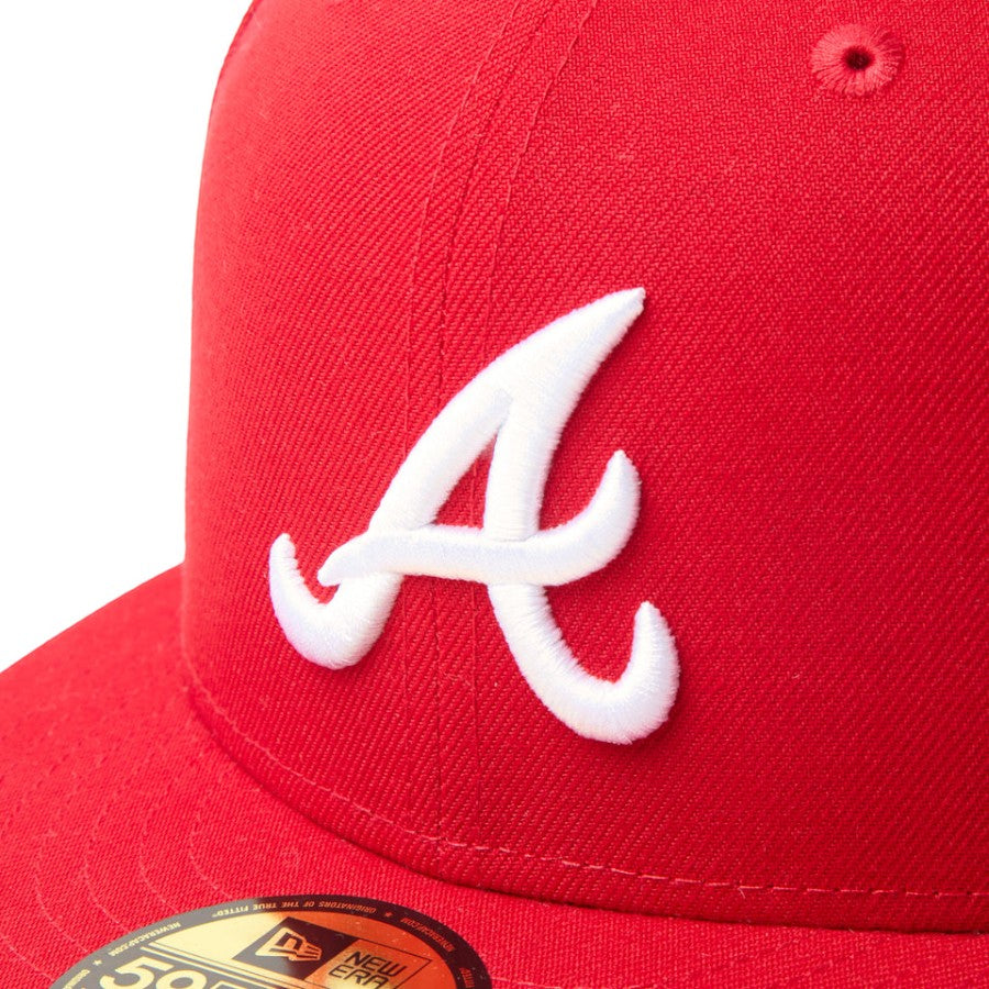 ニューエラ キャップ 帽子 NEW ERA CAP 59FIFTY MLB Scarlet アトランタ ブレーブス スカーレット 15137395 フロントロゴ