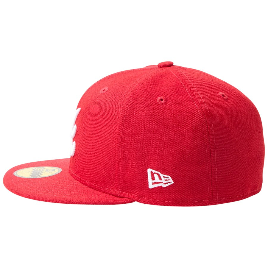 ニューエラ キャップ 帽子 NEW ERA CAP 59FIFTY MLB Scarlet アトランタ ブレーブス スカーレット 15137395 フラッグロゴ