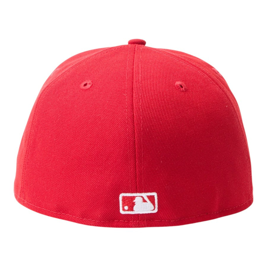 ニューエラ キャップ 帽子 NEW ERA CAP 59FIFTY MLB Scarlet アトランタ ブレーブス スカーレット 15137395 バッターマン