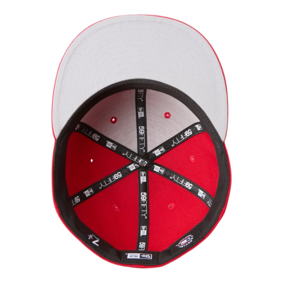 ニューエラ キャップ 帽子 NEW ERA CAP 59FIFTY MLB Scarlet サンディエゴ パドレス スカーレット 15137342 グレーアンダーバイザー