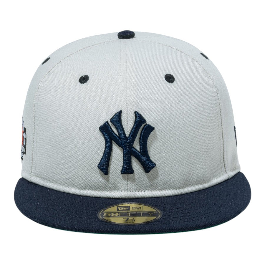 ニューエラ キャップ 帽子 NEW ERA CAP 59FIFTY ソフトバックラム Subway Series サブウェイ シリーズ ニューヨーク ヤンキース サンディーリネン ネイビーバイザー 15217074 正面