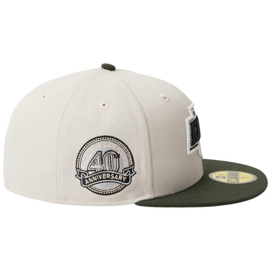 ニューエラ キャップ 帽子 NEW ERA CAP 59FIFTY NHL ロサンゼルス キングズ ストーン ダークシーウィード 15137370 右サイド