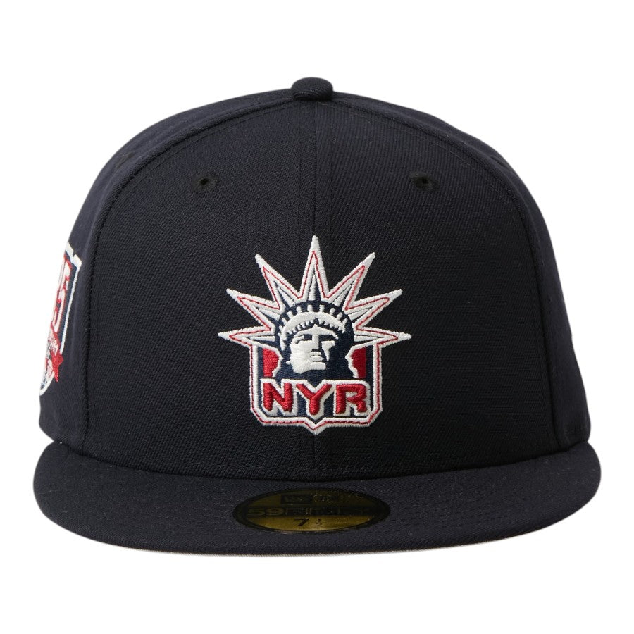 ニューエラ キャップ 帽子 NEW ERA CAP 59FIFTY NHL ニューヨーク レンジャーズ ネイビー 15137366 正面