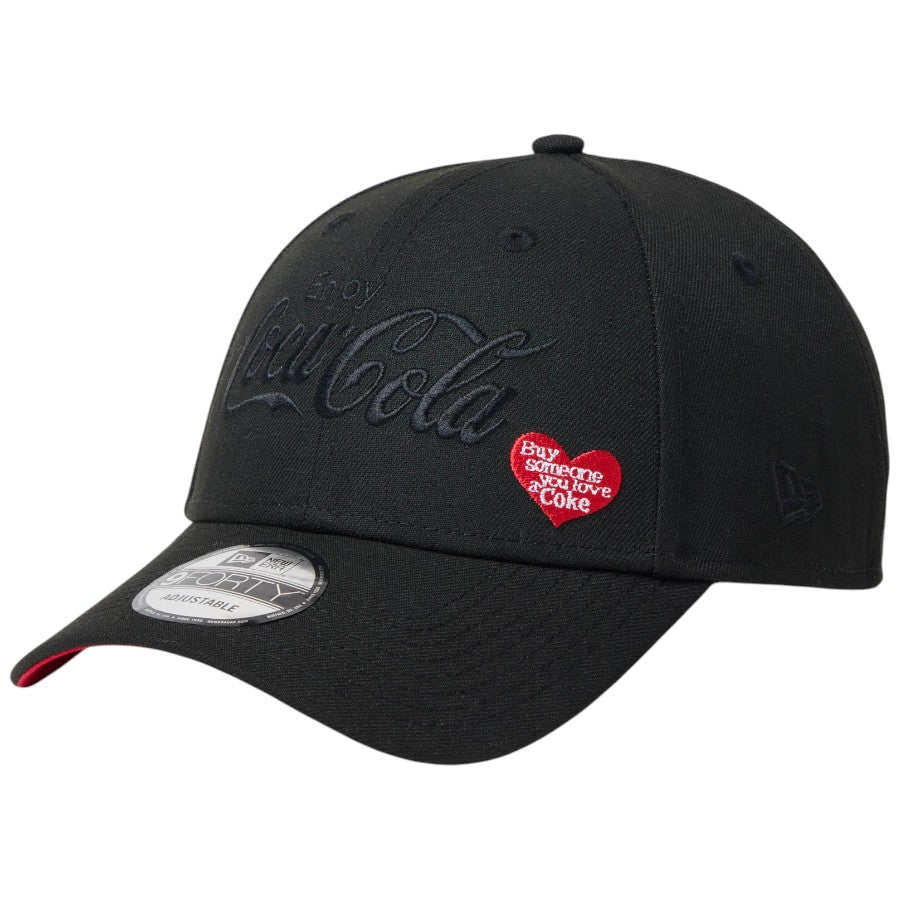 ニューエラ キャップ 帽子 NEW ERA CAP 9FORTY Coca-Cola designed by Kosuke Kawamura コカ･コーラ ブラック 15156410 右斜め前