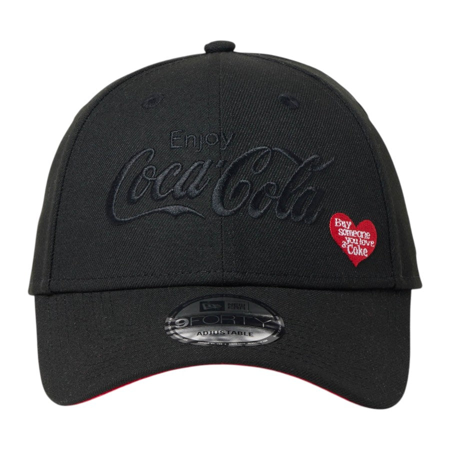 ニューエラ キャップ 帽子 NEW ERA CAP 9FORTY Coca-Cola designed by Kosuke Kawamura コカ･コーラ ブラック 15156410 正面