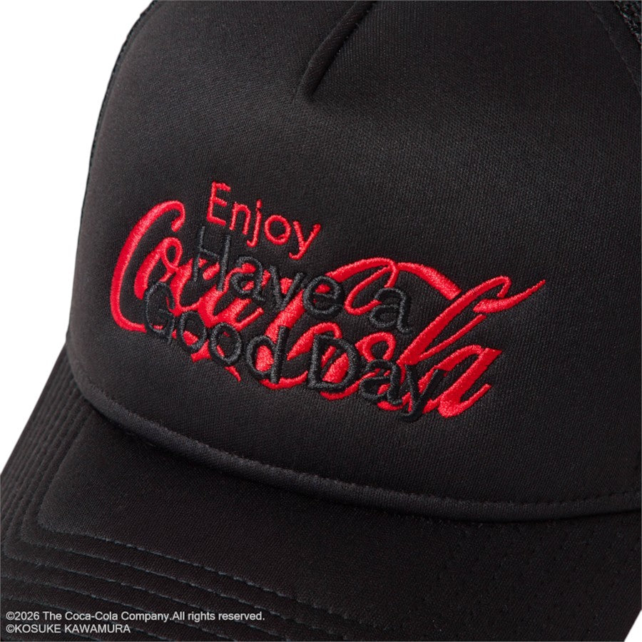 ニューエラ キャップ 帽子 NEW ERA CAP 9FORTY A-Frame トラッカー Coca-Cola designed by Kosuke Kawamura コカ･コーラ ブラック 15156434 フロントロゴ