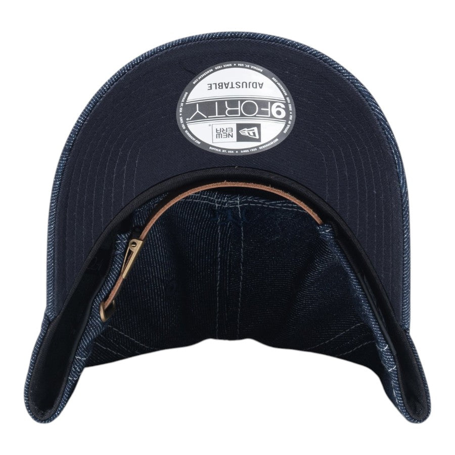 ニューエラ キャップ 帽子 NEW ERA CAP 9FORTY アンストラクチャード Flower フラワー柄 ニューヨーク ヤンキース デニム 15206585 ネイビーアンダーバイザー