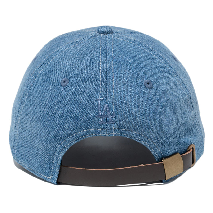 ニューエラ キャップ 帽子 NEW ERA CAP 9FORTY アンストラクチャード Flower フラワー柄 ロサンゼルス ドジャース ウォッシュドデニム 15206586 レザーストラップ