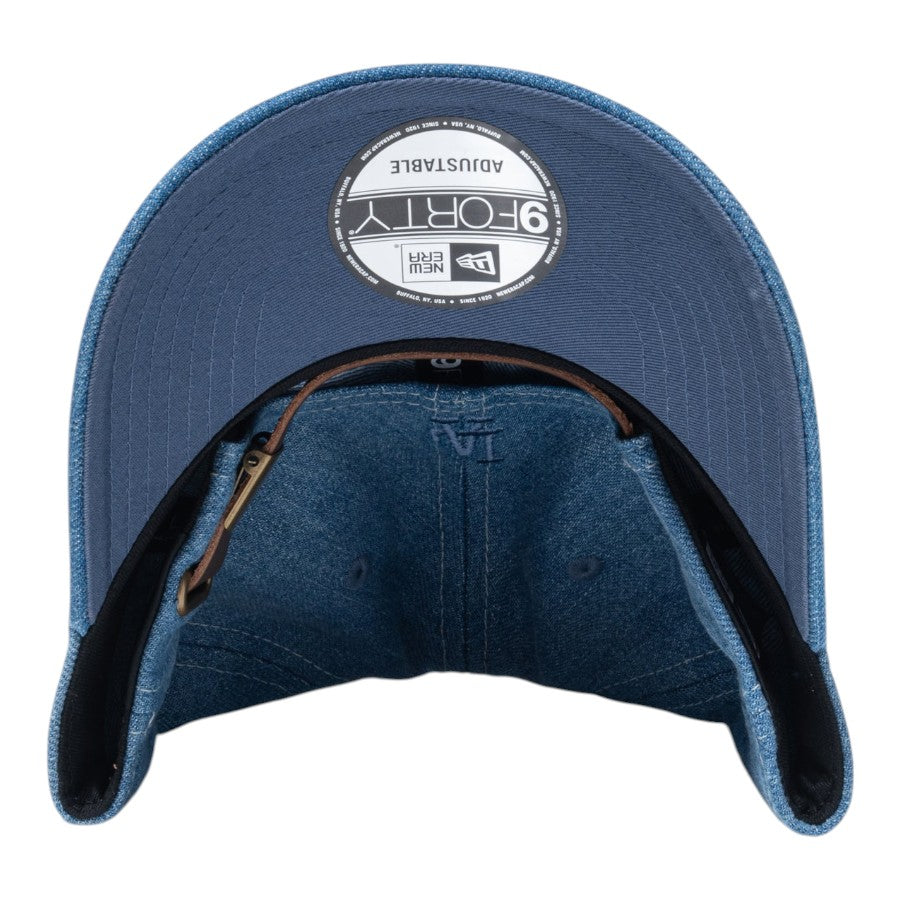 ニューエラ キャップ 帽子 NEW ERA CAP 9FORTY アンストラクチャード Flower フラワー柄 ロサンゼルス ドジャース ウォッシュドデニム 15206586 アンダーバイザー