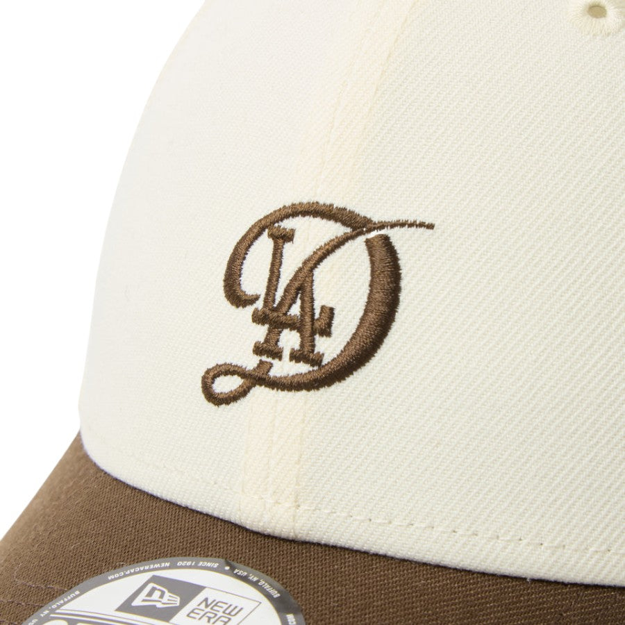 ニューエラ キャップ 帽子 NEW ERA CAP 9FORTY MLB 2-Tone ロサンゼルス ドジャース シティーコネクトロゴ クロームホワイト/ウォルナット 15137075 フロントロゴ