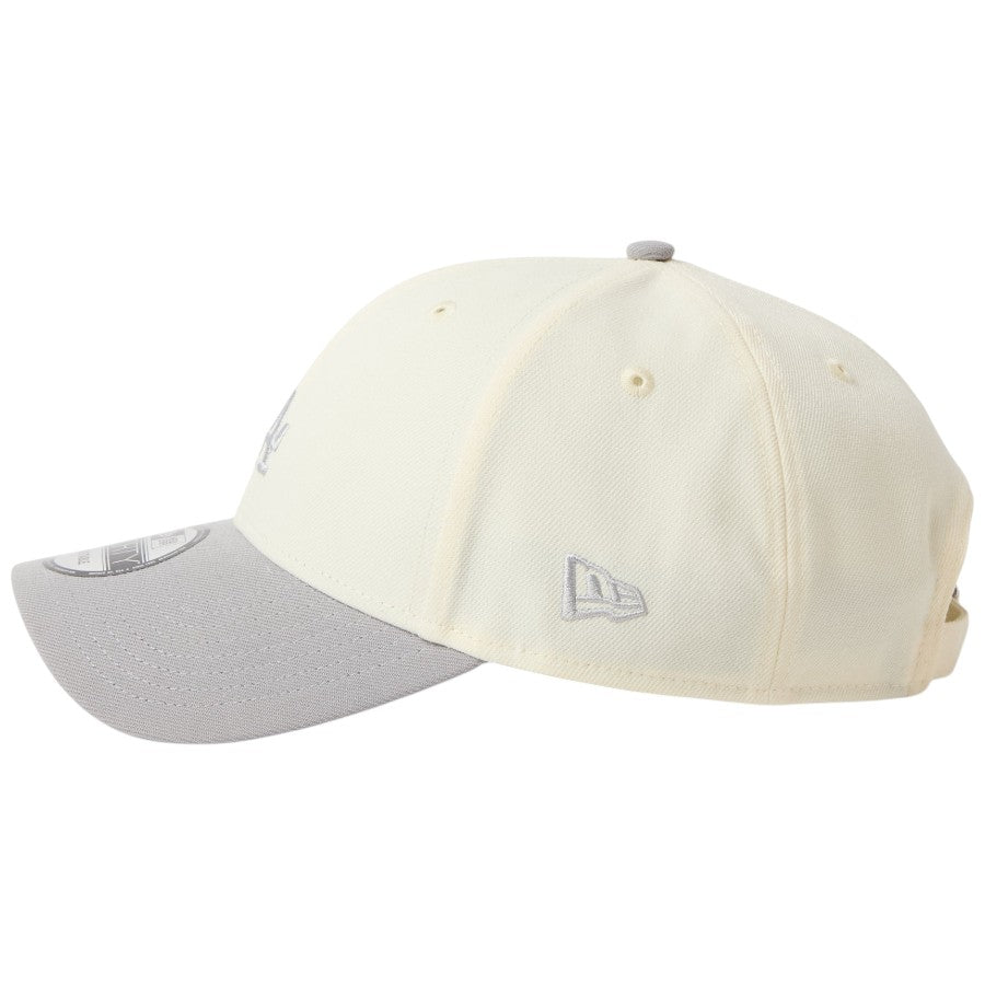 ニューエラ キャップ 帽子 NEW ERA CAP 9FORTY MLB 2-Tone ロサンゼルス ドジャース クロームホワイト/グレー 15137078 左サイド