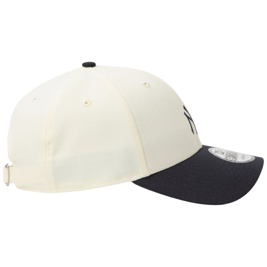ニューエラ キャップ 帽子 NEW ERA CAP 9FORTY MLB 2-Tone ニューヨーク ヤンキース クロームホワイト ネイビー 15137071 右サイド