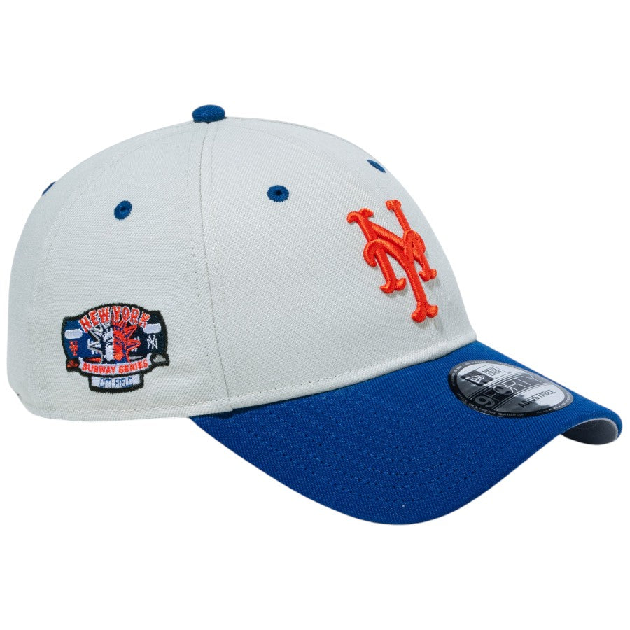 ニューエラ キャップ 帽子 NEW ERA CAP 9FORTY Subway Series サブウェイ シリーズ ニューヨーク メッツ サンディーリネン/ロイヤル 15217073 左斜め前