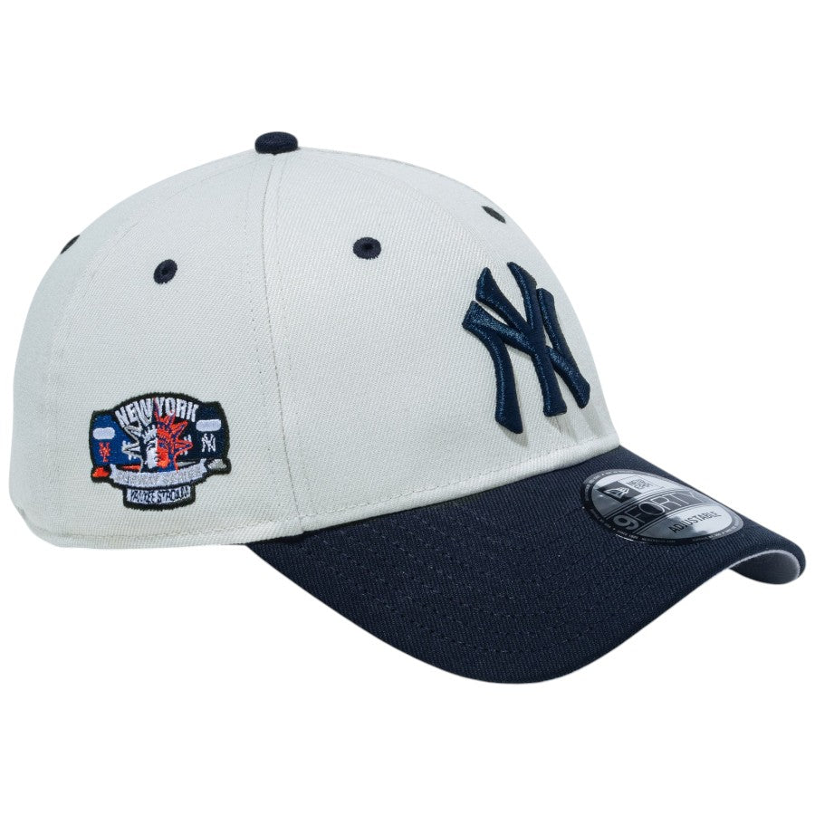 ニューエラ キャップ 帽子 NEW ERA CAP 9FORTY Subway Series サブウェイ シリーズ ニューヨーク ヤンキース サンディーリネン ネイビーバイザー 15217072 左斜め前