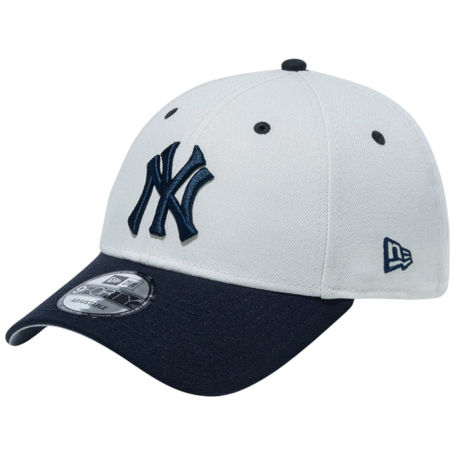 ニューエラ キャップ 帽子 NEW ERA CAP 9FORTY Subway Series サブウェイ シリーズ ニューヨーク ヤンキース サンディーリネン ネイビーバイザー 15217072 右斜め前