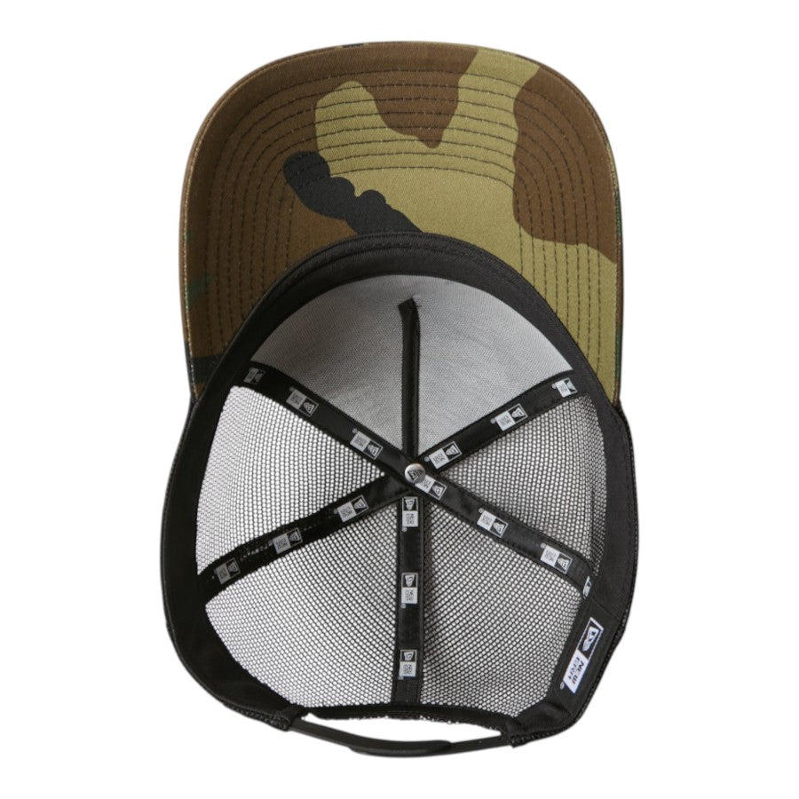 ニューエラ キャップ 帽子 NEW ERA CAP 9FORTY A-Frame トラッカー Old English オールド イングリッシュ ウッドランドカモ 15137092 バイザー