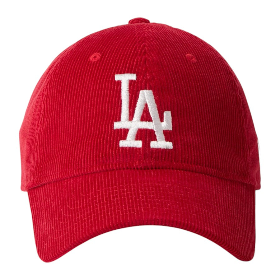 ニューエラ キャップ 帽子 NEW ERA CAP 9TWENTY Corduroy コーデュロイ ロサンゼルス ドジャース スカーレット 15137270 正面