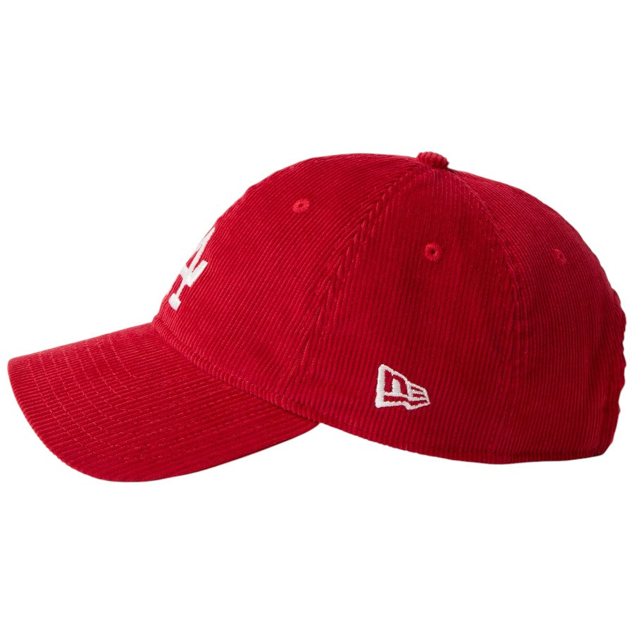 ニューエラ キャップ 帽子 NEW ERA CAP 9TWENTY Corduroy コーデュロイ ロサンゼルス ドジャース スカーレット 15137270 左サイド
