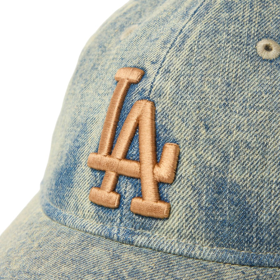 ニューエラ キャップ 帽子 NEW ERA CAP 9TWENTY Over Dye Denim オーバーダイ デニム ロサンゼルス ドジャース ネイビー 15137272 フロントロゴ