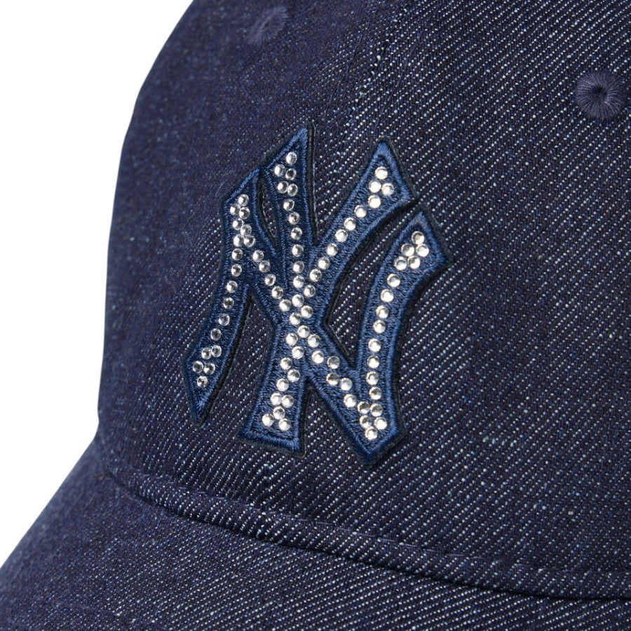 ニューエラ キャップ 帽子 NEW ERA CAP 9TWENTY Rhinestone ラインストーン ニューヨーク ヤンキース デニム 15137180 フロントロゴ