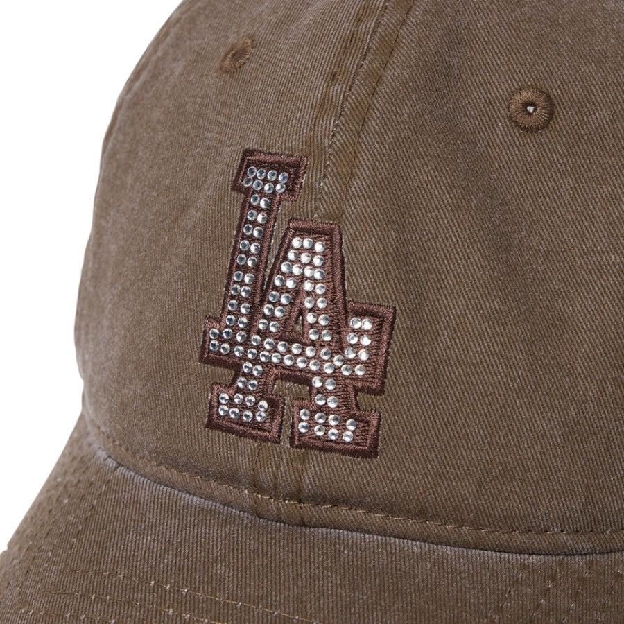 ニューエラ キャップ 帽子 NEW ERA CAP 9TWENTY Rhinestone ラインストーン ロサンゼルス ドジャース ブラウン 15137190 フロントロゴ