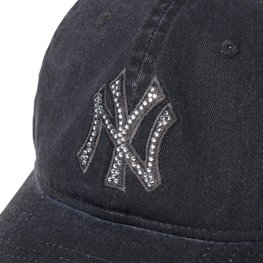 ニューエラ キャップ 帽子 NEW ERA CAP 9TWENTY Rhinestone ラインストーン ニューヨーク ヤンキース ブラック 15137181 フロントロゴ