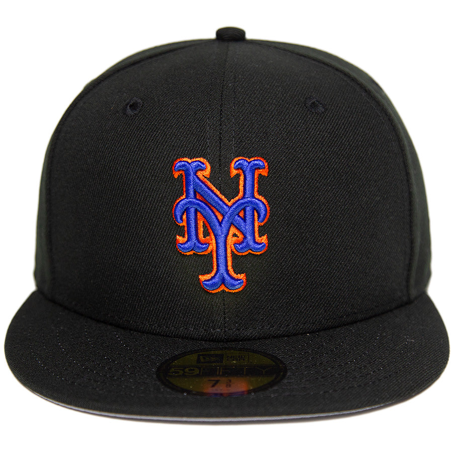 ニューエラ キャップ 帽子 NEW ERA CAP CUSTOM カスタム KINGS 別注 59FIFTY ニューヨーク メッツ ブラック グレーアンダーバイザー 71038657 正面