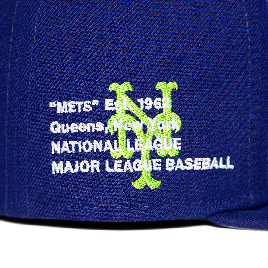 ニューエラ キャップ 帽子 NEW ERA CAP CUSTOM カスタム KINGS 別注 59FIFTY ニューヨーク メッツ ダークロイヤル ライムグリーン 71049561 サイドパッチ