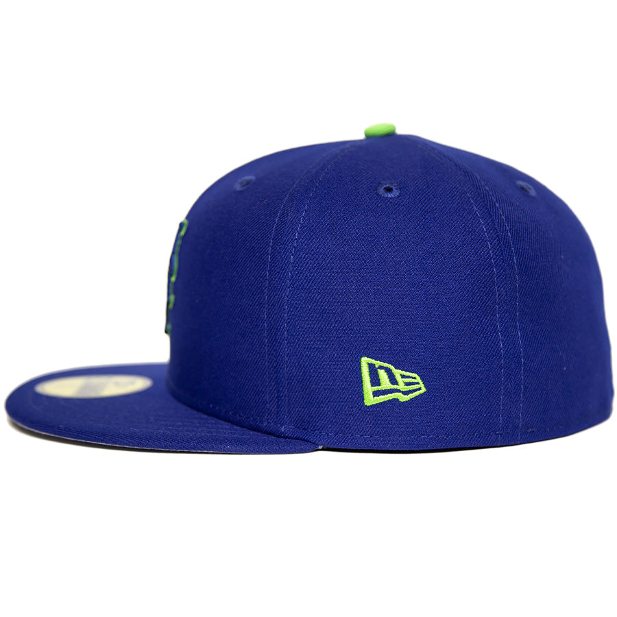 ニューエラ キャップ 帽子 NEW ERA CAP CUSTOM カスタム KINGS 別注 59FIFTY ニューヨーク メッツ ダークロイヤル ライムグリーン 71049561 フラッグロゴ