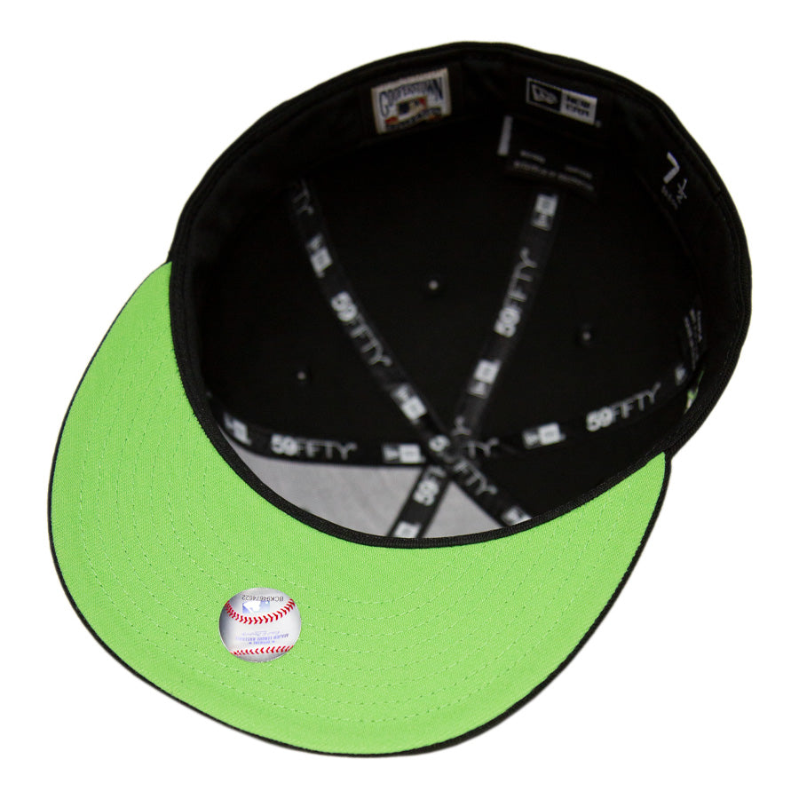 ニューエラ キャップ 帽子 NEW ERA CAP CUSTOM カスタム KINGS 別注 59FIFTY ニューヨーク ヤンキース ブラック ライムグリーン 71049562 ライムグリーンアンダーバイザー