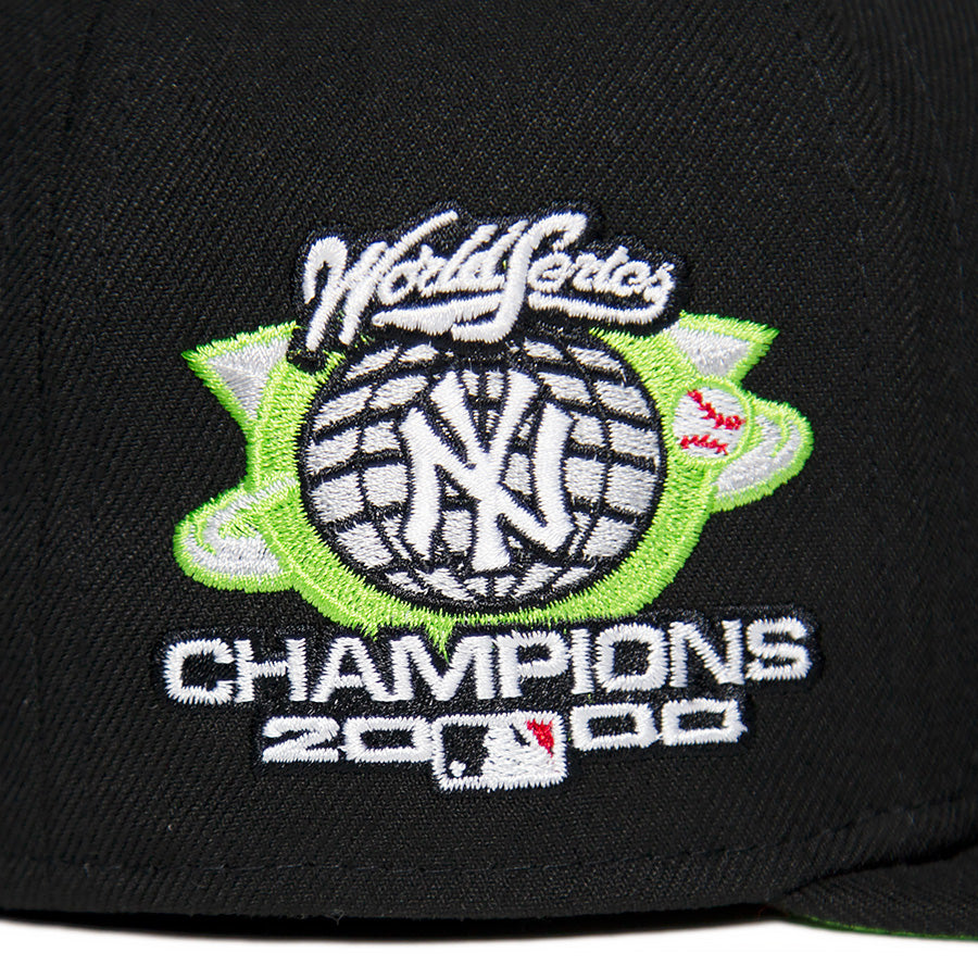 ニューエラ キャップ 帽子 NEW ERA CAP CUSTOM カスタム KINGS 別注 59FIFTY ニューヨーク ヤンキース ブラック ライムグリーン 71049562 サイドパッチ