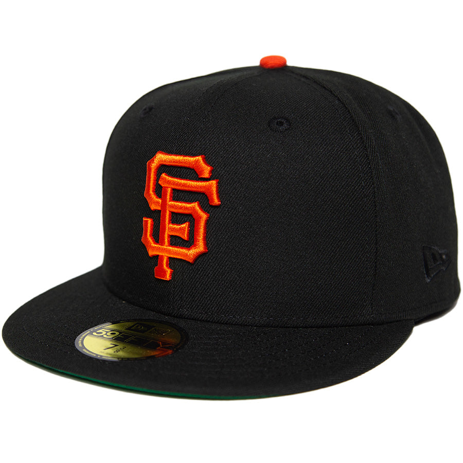 ニューエラ キャップ 帽子 NEW ERA CAP CUSTOM カスタム KINGS 別注 59FIFTY サンフランシスコ ジャイアンツ ブラック ケリーアンダーバイザー 71038059 右斜め前