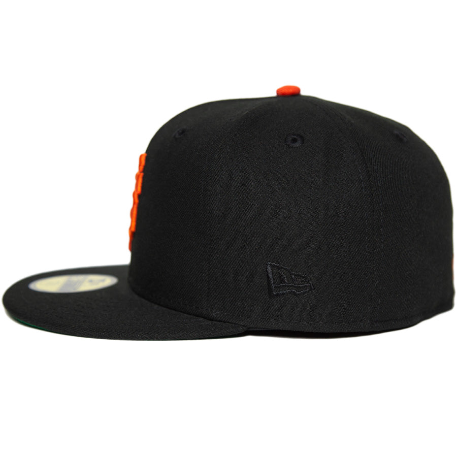 ニューエラ キャップ 帽子 NEW ERA CAP CUSTOM カスタム KINGS 別注 59FIFTY サンフランシスコ ジャイアンツ ブラック ケリーアンダーバイザー 71038059 フラッグロゴ