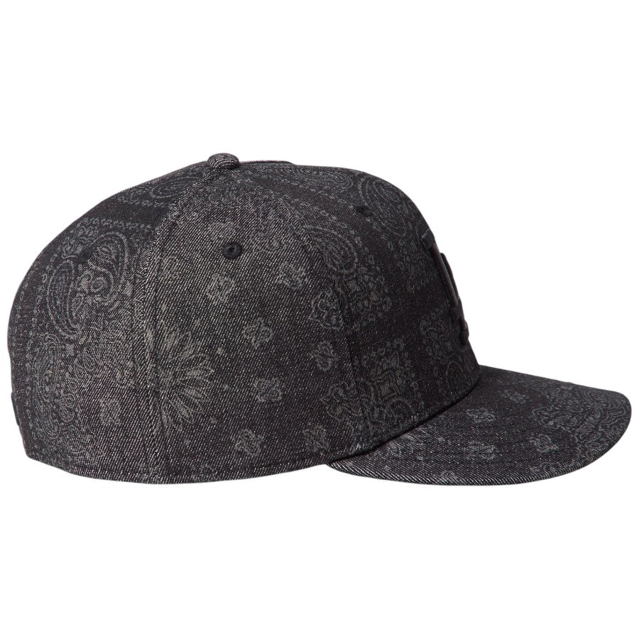 ニューエラ キャップ 帽子 NEW ERA CAP PC 59FIFTY Laser Burn Out Denim デニム バンダナ柄 ロサンゼルス ドジャース ブラック 15136906 右サイド
