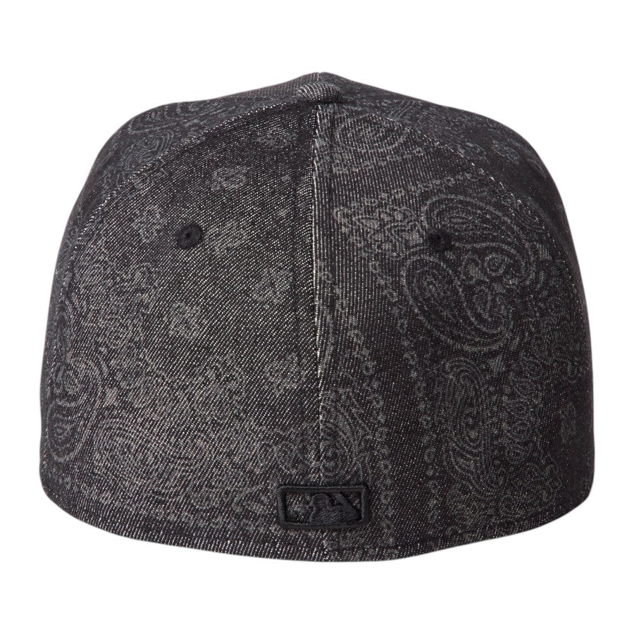 ニューエラ キャップ 帽子 NEW ERA CAP PC 59FIFTY Laser Burn Out Denim デニム バンダナ柄 ロサンゼルス ドジャース ブラック 15136906 リア