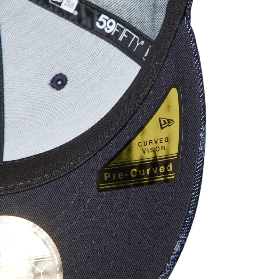 ニューエラ キャップ 帽子 NEW ERA CAP PC 59FIFTY Laser Burn Out Denim デニム バンダナ柄 ニューヨーク ヤンキース デニム 15136904 アンダーバイザー