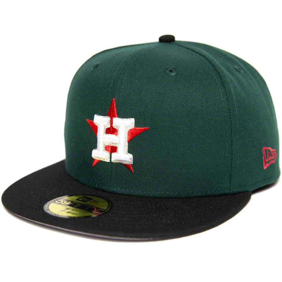 ニューエラ キャップ カスタム 帽子 NEW ERA CAP BEER ビール KINGS 別注 ヒューストン アストロズ ダークグリーン ブラック グレーアンダーバイザー 71034670 右斜め前