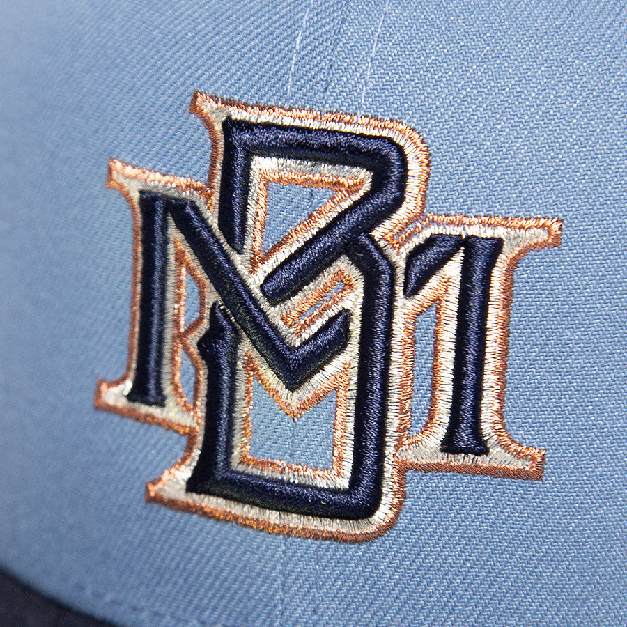 ニューエラ キャップ カスタム 帽子 NEW ERA CAP BEER ビール KINGS 別注 59FIFTY ミルウォーキー ブリュワーズ フェーデッドブルー ネイビー グレーアンダーバイザー フロントロゴ