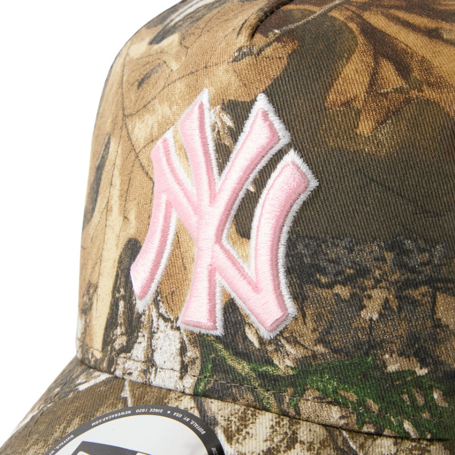 ニューエラ メッシュ キャップ 帽子 NEW ERA CAP 9FORTY A-Frame トラッカー MLB Real Tree Camo ニューヨーク ヤンキース リアルツリーカモ 15137096 フロントロゴ
