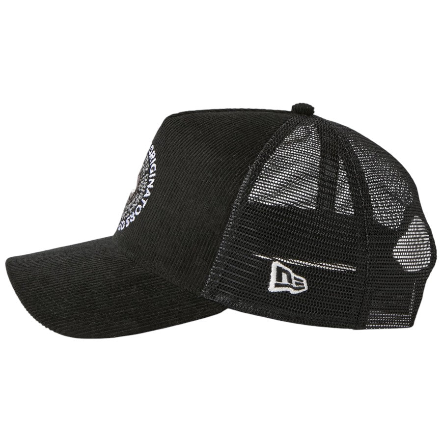 ニューエラ キャップ 帽子 NEW ERA CAP 9FORTY A-Frame トラッカー Corduroy コーデュロイ OOTTF ブラック 15137091 左サイド