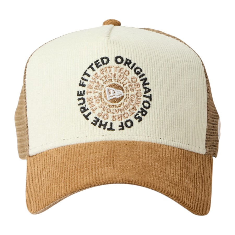 ニューエラ キャップ 帽子 NEW ERA CAP 9FORTY A-Frame トラッカー Corduroy コーデュロイ OOTTF ウィート/クローム 15137088 正面