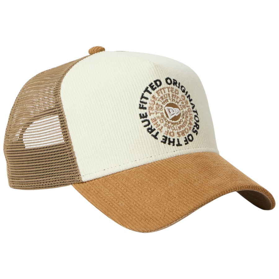 ニューエラ キャップ 帽子 NEW ERA CAP 9FORTY A-Frame トラッカー Corduroy コーデュロイ OOTTF ウィート/クローム 15137088 左斜め前