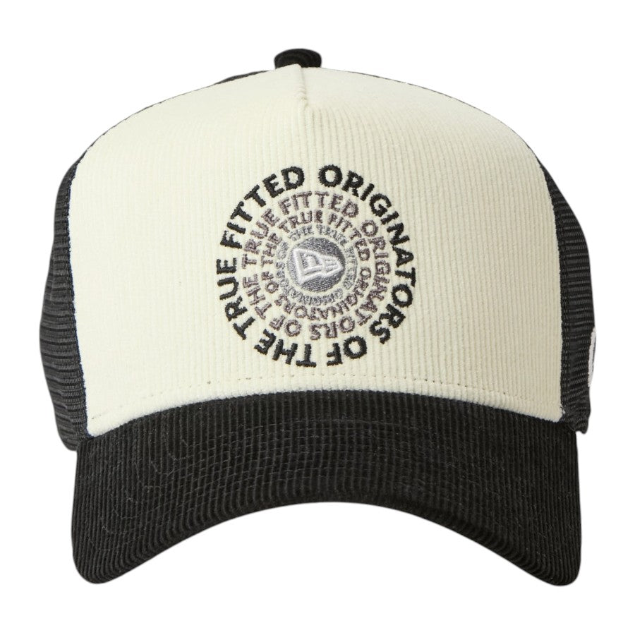 ニューエラ キャップ 帽子 NEW ERA CAP 9FORTY A-Frame トラッカー Corduroy コーデュロイ OOTTF ブラック/クローム 15137090 正面