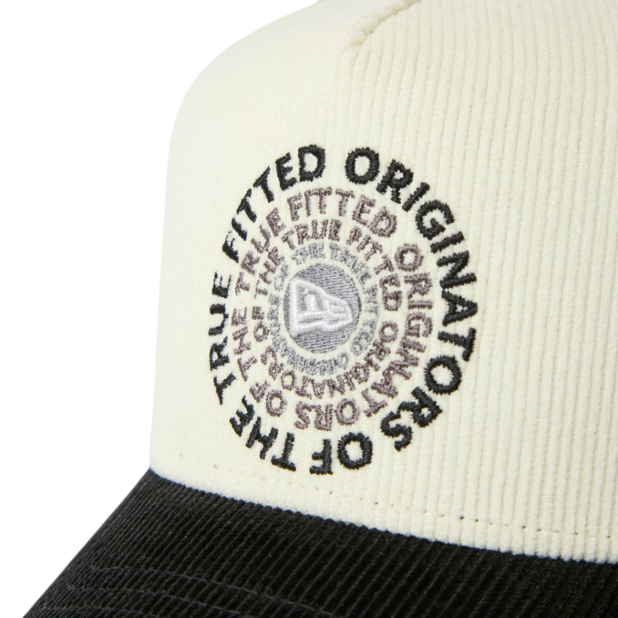 ニューエラ キャップ 帽子 NEW ERA CAP 9FORTY A-Frame トラッカー Corduroy コーデュロイ OOTTF ブラック/クローム 15137090 フロントロゴ