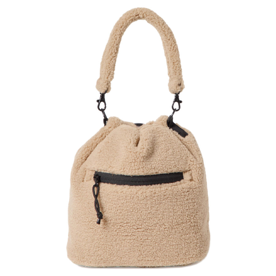 ニューエラ バッグ NEW ERA BAG POUCH 2WAY ドローストリング ポーチ 3L ボア ベージュ 15121572 背面